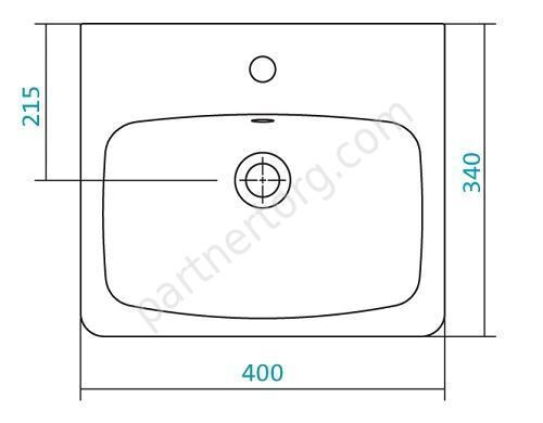 Нео 40см умывальник белый Santek