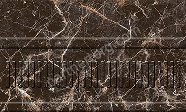 Бордюр керамический тёмный цоколь Пастораль Нефрит Керамика