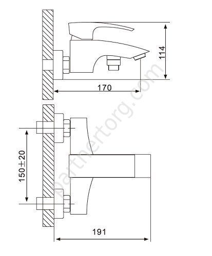Jacob Gappo G3007 смеситель для ванны хром