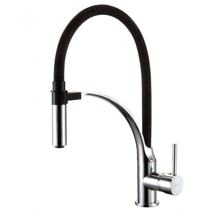 Soul LM6007C смеситель для кухни с гибким изливом, хром-черный Lemark