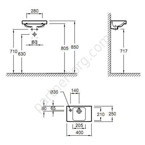 Odeon Up мини-раковина 40х25 Jacob Delafon