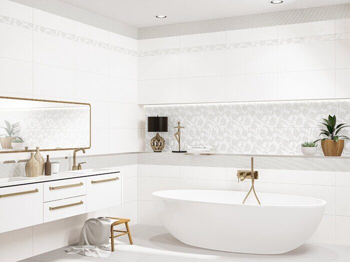 Mallorca Bianco настенная плитка белая матовая 31х63см Azori