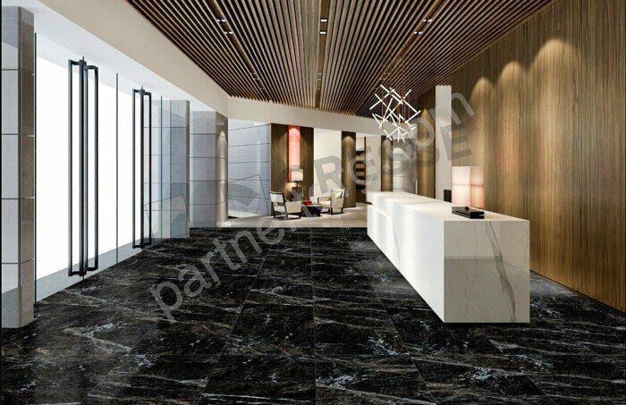 ГТ Gresse Simbel carbon Мрамор черный матовый керамогранит 120х60см