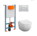 Sento Rim-Ex комплект Vitra 9830B003-7212: инсталляция с клавишей смыва хром, унитаз, сидение с микролифтом
