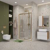 Niagara NG-43-9AG 90х195см душевая дверь в нишу золото