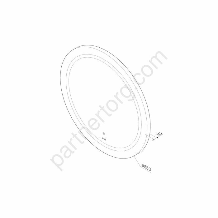 M85AMOX0651WG Универсальное зеркало с контурной LED-подсветкой, ИК- сенсором, круглое, 65 см