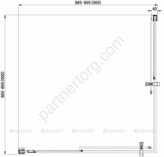 Aquanet Delta Cube NPE1142, душевой уголок квадратный, 90х90х200 см, прозрачное стекло, профиль хром