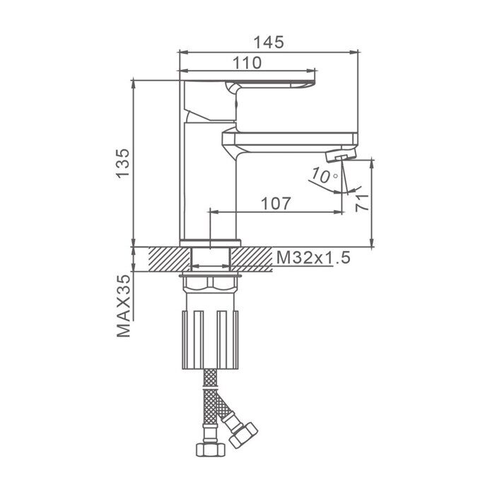 S06.10.06 Splenka Смеситель для умывальника, черный