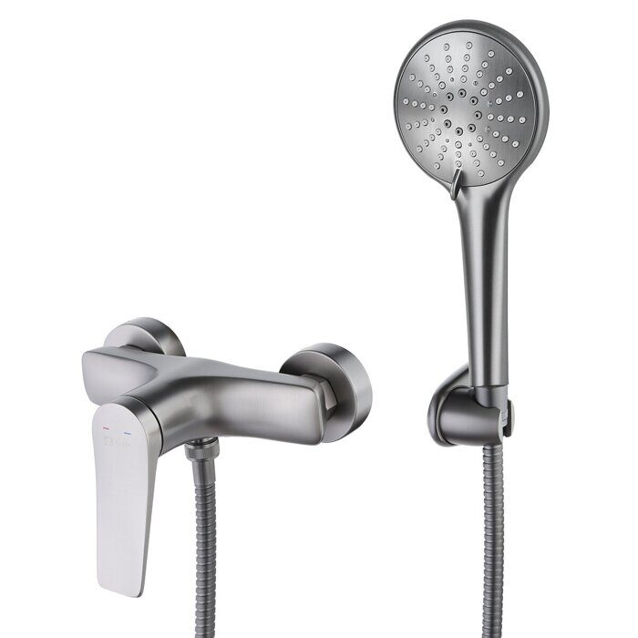 Bronx LM3703GM, смеситель для ванны и душа, без излива, графит Lemark