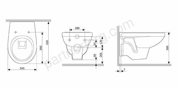 Jupiter DX77C1738SC  подвесной унитаз с сиденьем микролифт Damixa