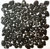 Black rock Orro Mosaic мозаика из стекла Галька черная