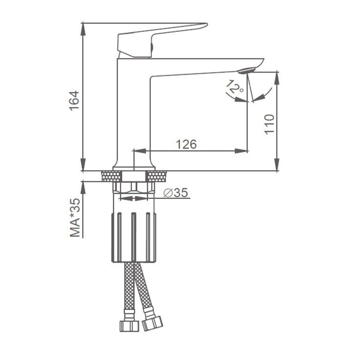 S41.10.03 Splenka Смеситель для умывальника, сатин золотой
