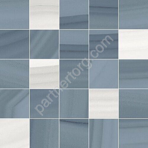 Space синяя полированная керамическая мозаика 25х25см Laparet MM34104