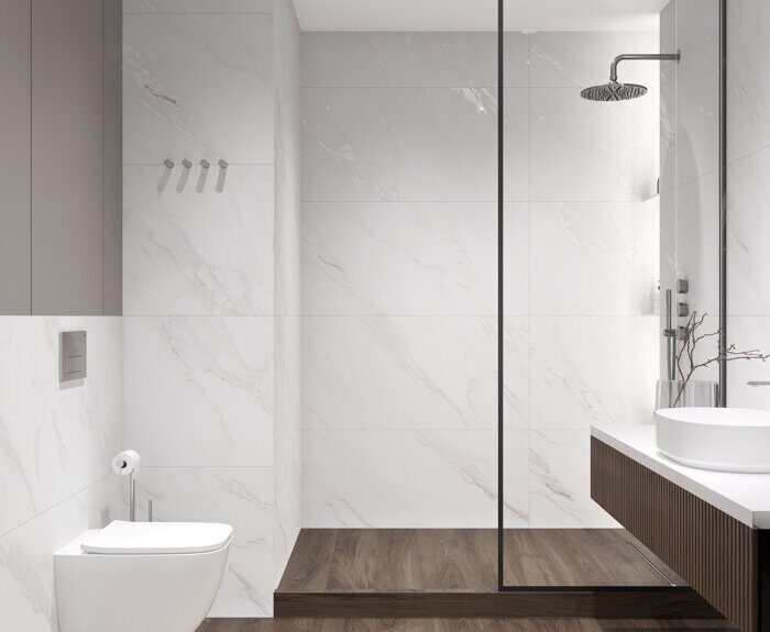 Calacatta michael белый лаппатированный керамогранит 60x60см Laparet