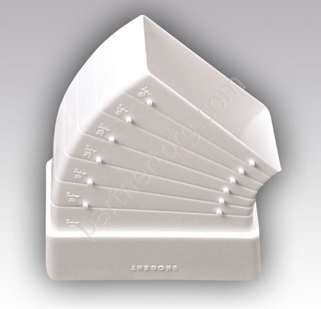 Колено плоское горизонтальное пластмассовое разноугловое КРП, 110х55 мм