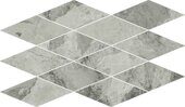 Charme Extra Silver Mosaico Diamond суперполированная мозаичная плитка серая Italon 28x48см
