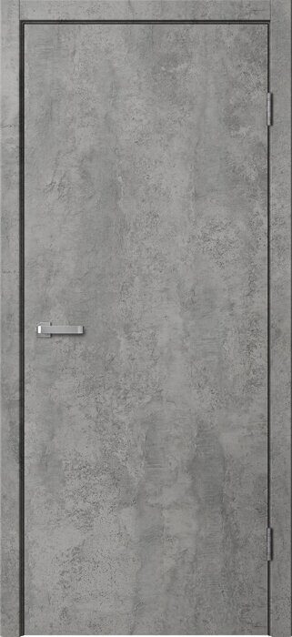 Гладкое ПГ Ламинированные FlyDoors дверь межкомнатная цемент тёмный