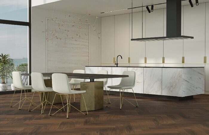 Орех Американский 33-400-29 Quartz Parquet Английская елка Fargo замковый кварцевый паркет