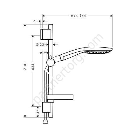 Raindance Select 150 3iet 65cm душевой гарнитур Hansgrohe