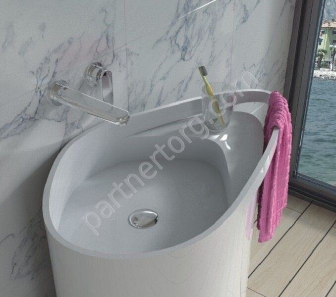 NSF-8572M раковина напольная искусственный камень, ширина 72 см