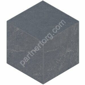 Luna/Terra Cube Black LN04/TE04 черный неполированный керамогранит 25х29см Estima Мозаика