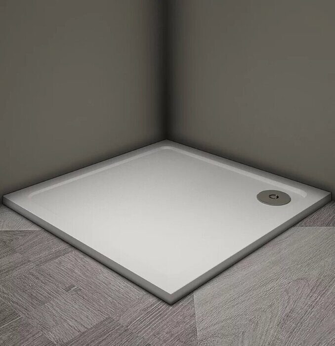 Veconi TZ08-90K-01-19C3 душевой поддон квадратный 90х3 см, искусственный камень