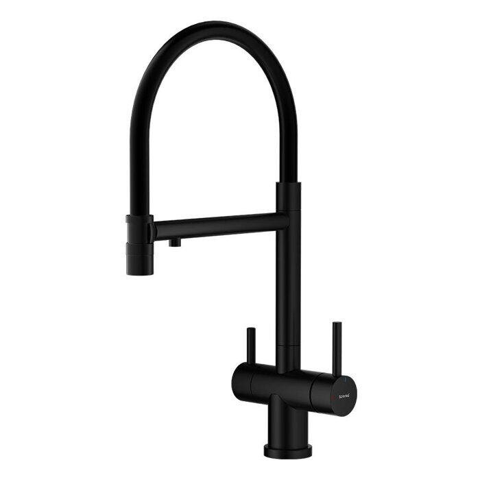 S70.63.06 Splenka Смеситель для кухни со съемным изливом на магните и подключением фильтра питьевой воды, черный