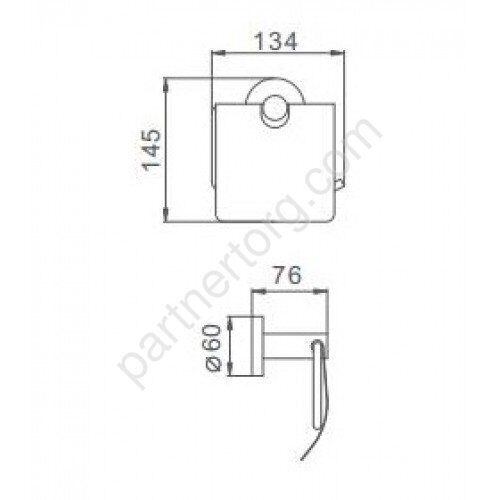 Frap F30203 держатель туалетной бумаги черный