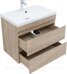 Нота new 75 тумба дуб светлый для ванной комнаты с раковиной-столешницей Нота 75 Aquanet