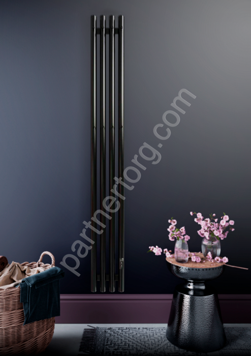 Quartet GR-135 П2 180x1500 black mat R Ф32 полотенцесушитель электрический черный