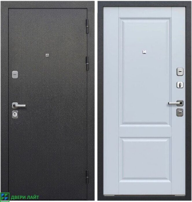 Толстяк Букле черный дверь входная Букле черный, Белый ясень