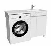 Optima Home Iddis тумба с раковиной над стиральной машиной правая, 120 см OPH12RDi95K