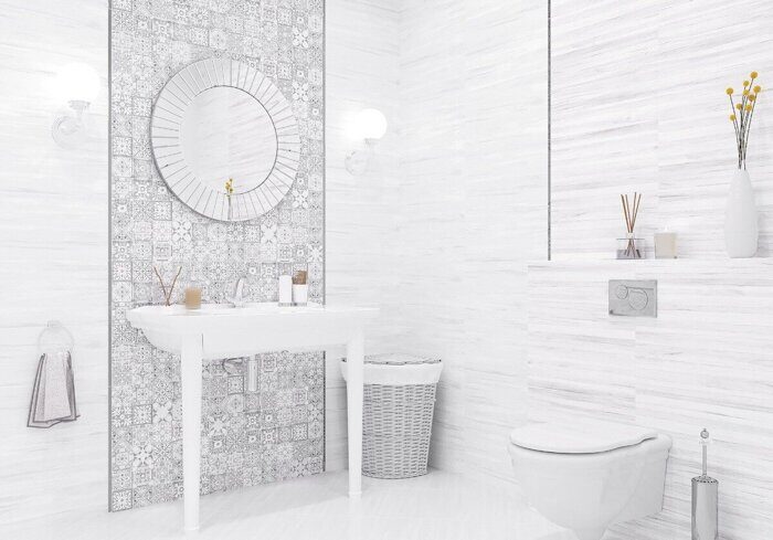 Blur White Delacora керамогранит белый матовый 41х41см