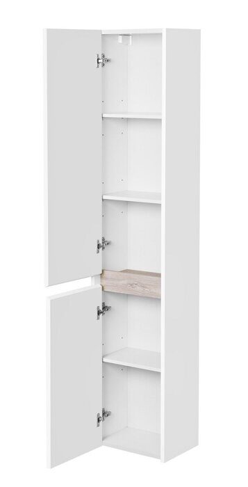 Нортон шкаф-пенал подвесной белый для ванной комнаты левый Aquaton