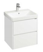 Сканди 55 см тумба подвесная белая для ванной комнаты с раковиной Адриана 55 Aquaton