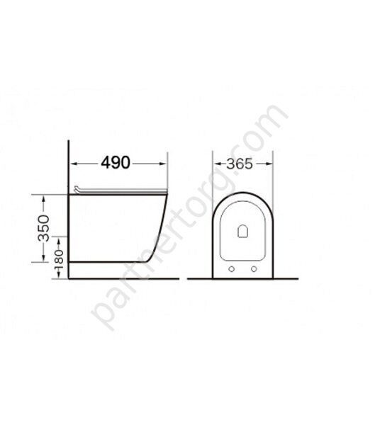 Grossman GR-4455us подвесной безободковый унитаз белый с сидением