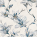 Palladio панно серо-бежевое полуматовое голубые цветы 63х63см Azori