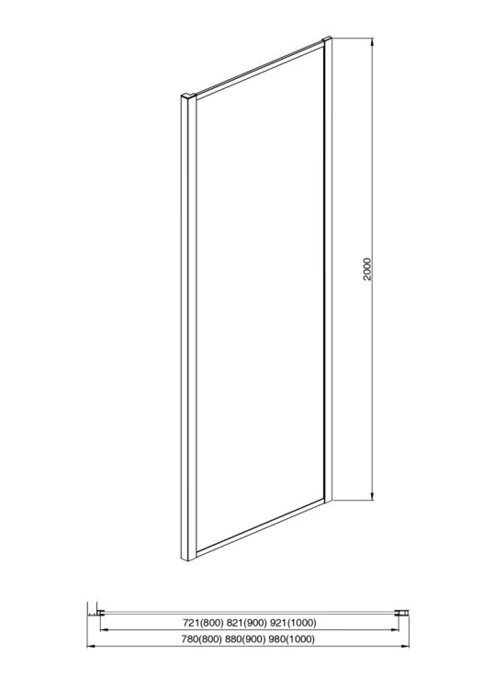 Душевая перегородка Aquatek AQ ARI WA 08020CH Walk in с держателем 80x200 см профиль хром, стекло прозрачное 6 мм