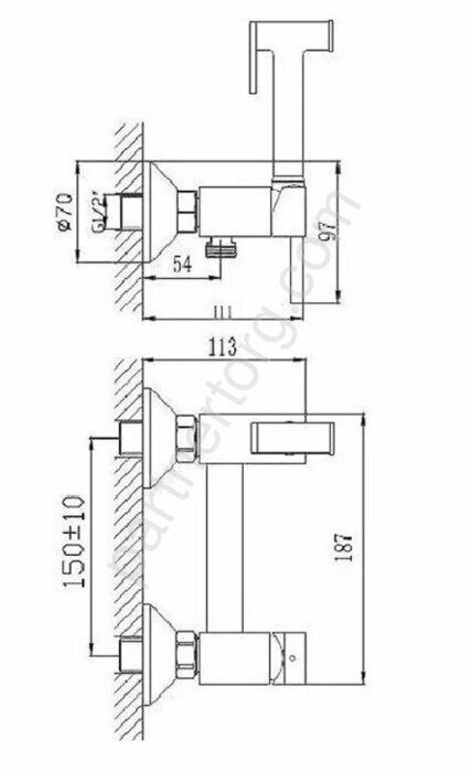 HB5510-7 Haiba смеситель с гигиеническим душем черный