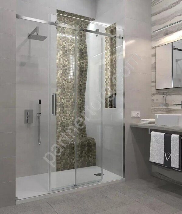 Veconi VN74-150-01-C4 душевая дверь откатная, стекло 8 мм 150х195см