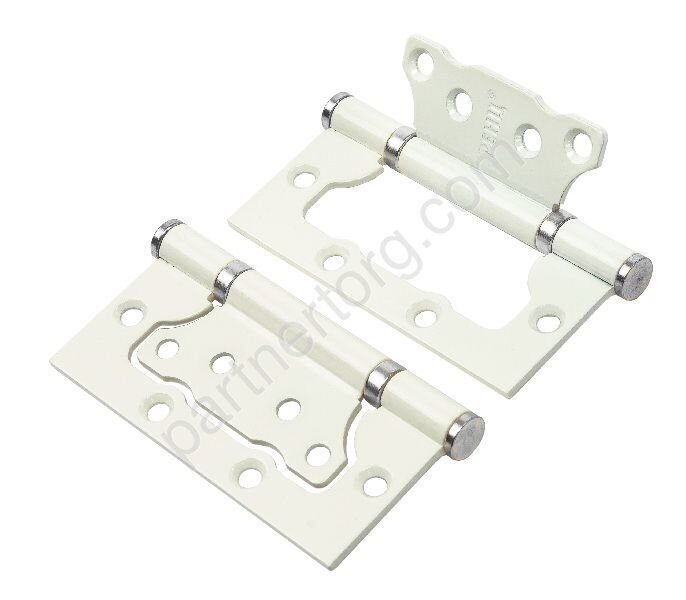 Петля стальная 100*75*2,5 супер белый/хром блестящий RENZ 100-2BBFH SW-CPбезВР