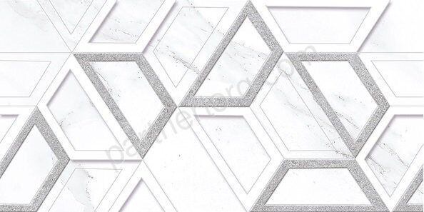 Фьюжен белая плитка облицовочная с геометрическим узором Нефрит Керамика