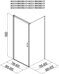 Aquanet Cinetic 00254231, душевой уголок квадратный, 90х90х190 см, прозрачное стекло, профиль хром