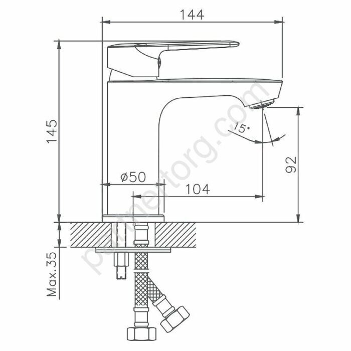 HB10563 Haiba смеситель для раковины хром