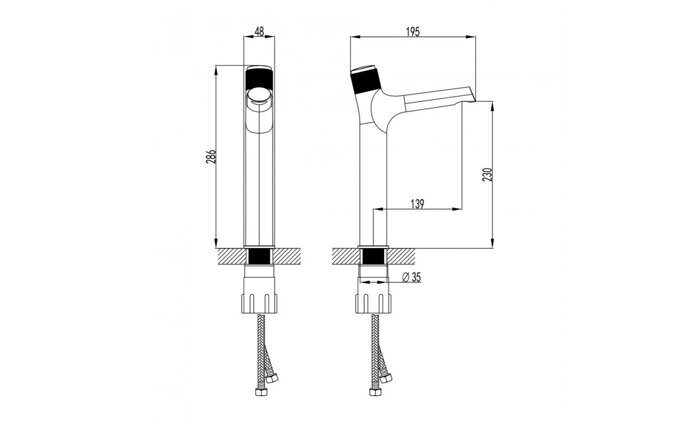 Project LM4679C смеситель для раковины, кнопочный, хром Lemark