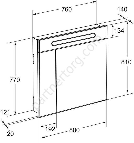 Victoria Nord зеркало со шкафом для ванной комнаты 80 Roca