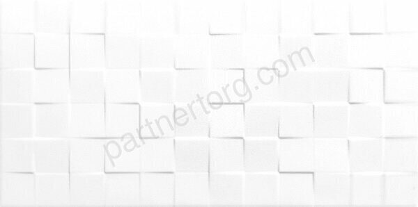 Antique Chip белая декорированная  керамическая плитка 24,9х50см AltaCera