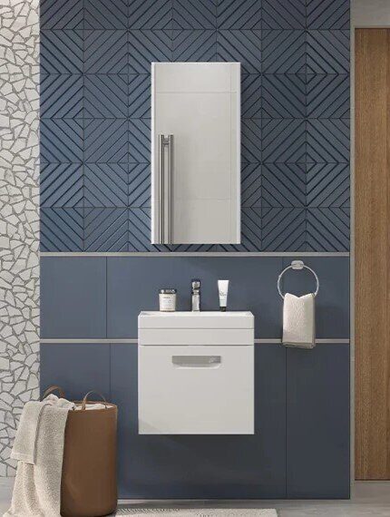 Estea 50.1Y Velvex подвесная тумба белая для ванной комнаты с раковиной como 50 Cersanit