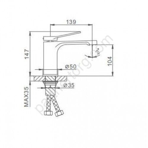 Frap F1045 смеситель для раковины белый/хром