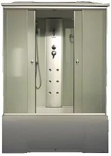 3310B fabric white душевая кабина Aquapulse 150х85х220см, матовое стекло, глубокий поддон